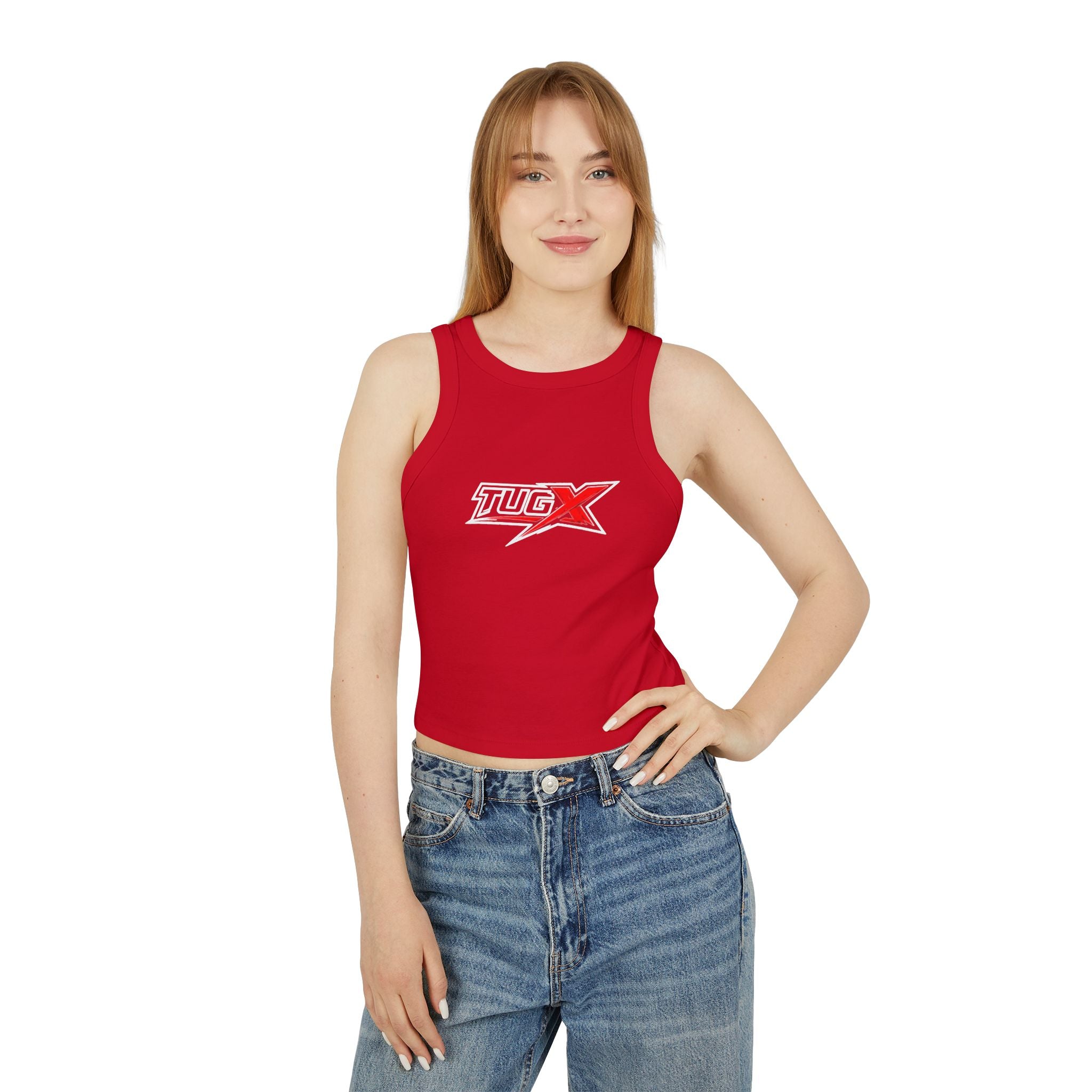TUGx Women's Micro Rib Racer Tank Top