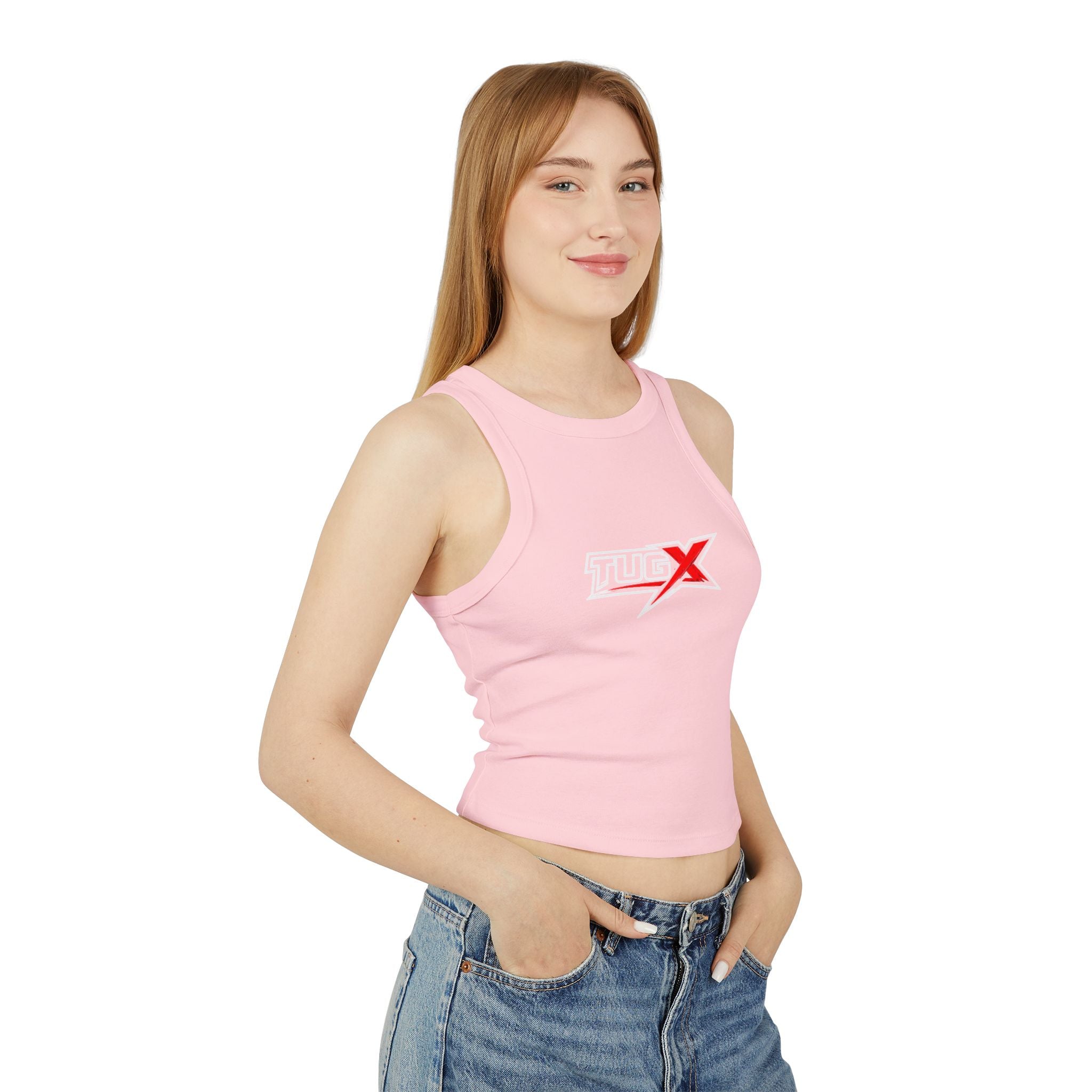 TUGx Women's Micro Rib Racer Tank Top