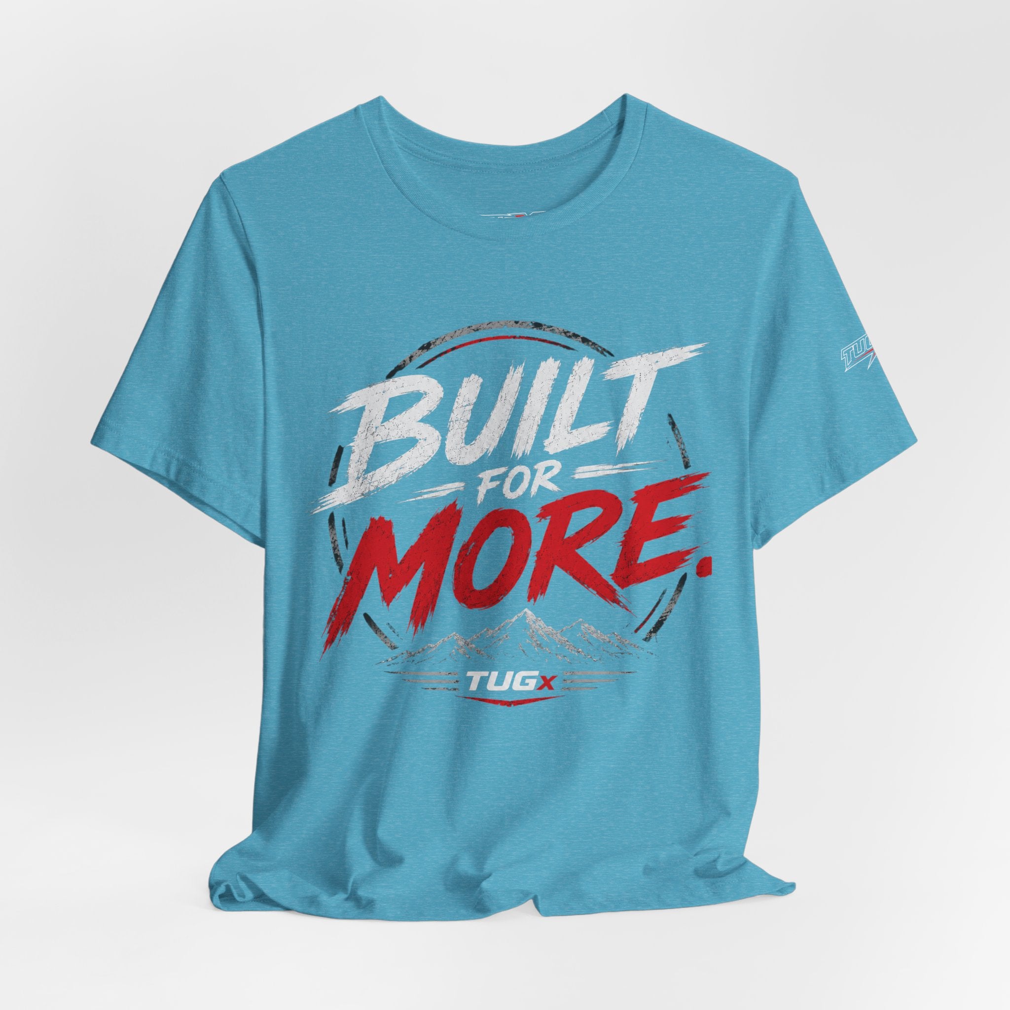 TUGx Unisex Jersey Short Sleeve Tee „Built for More”