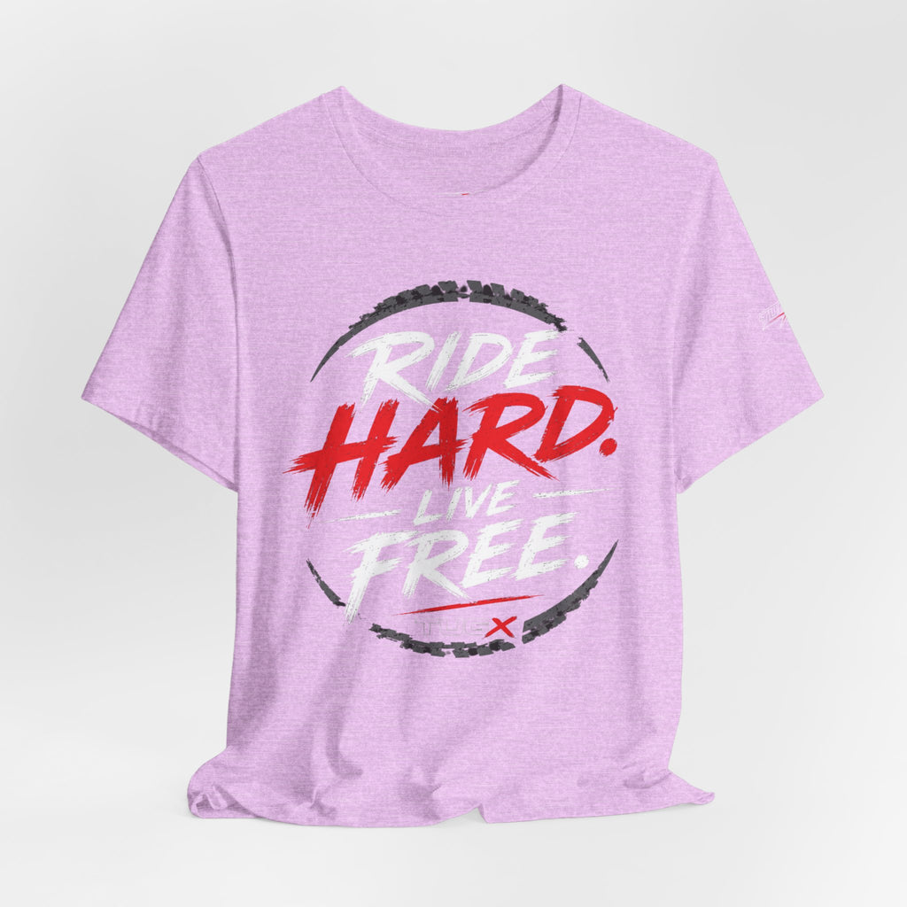 TUGx Unisex Jersey Short Sleeve Tee     „Ride Hard. Live Free.”