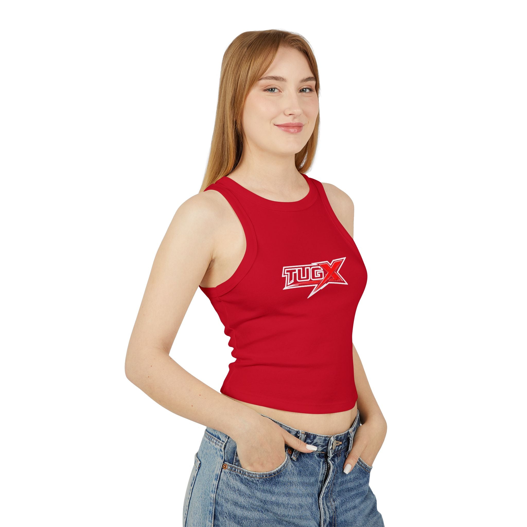 TUGx Women's Micro Rib Racer Tank Top