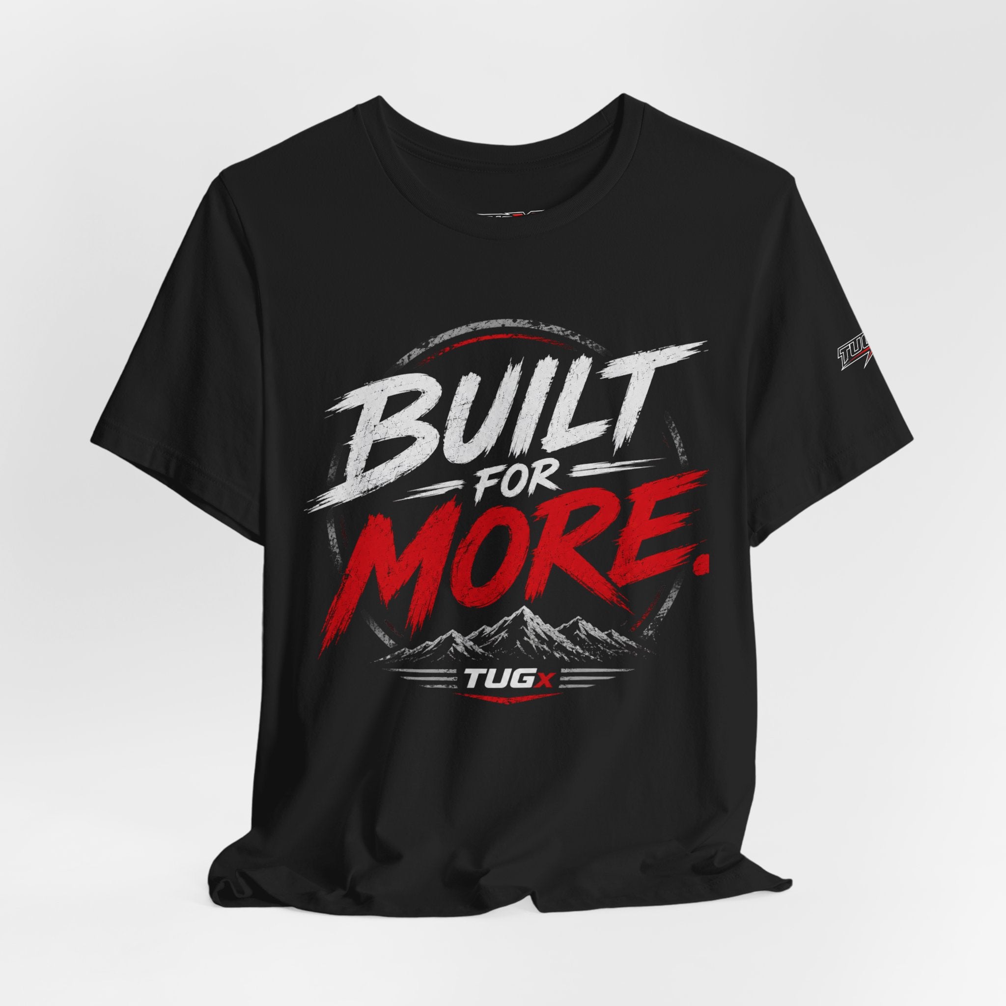 TUGx Unisex Jersey Short Sleeve Tee „Built for More”