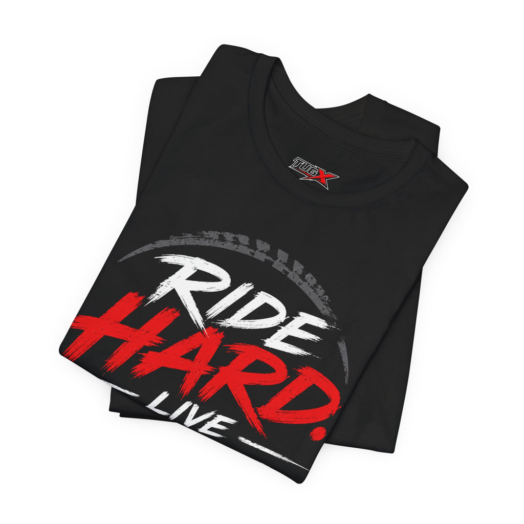 TUGx Unisex Jersey Short Sleeve Tee     „Ride Hard. Live Free.”