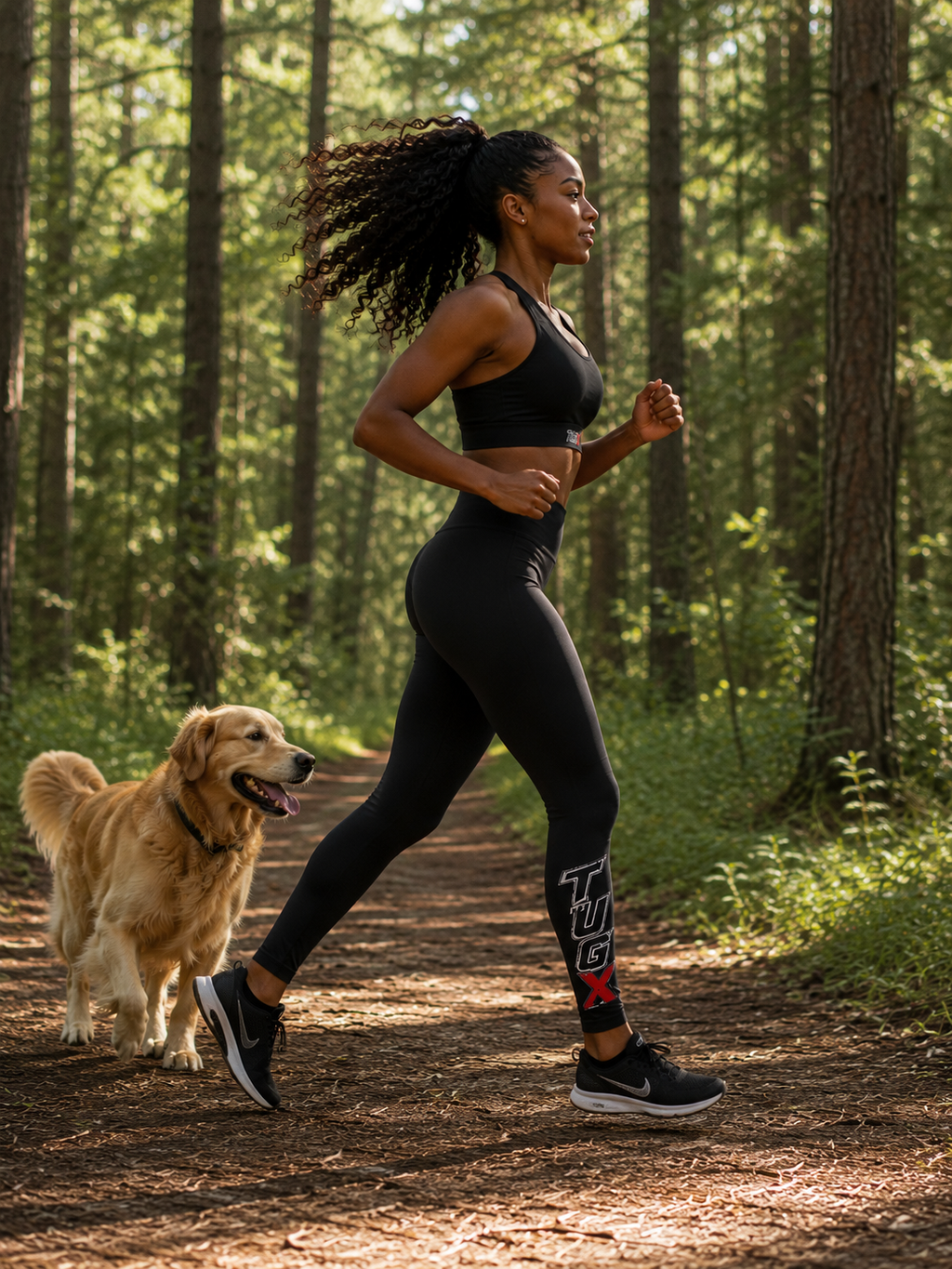 TUGx High Waisted Yoga Leggings (AOP)