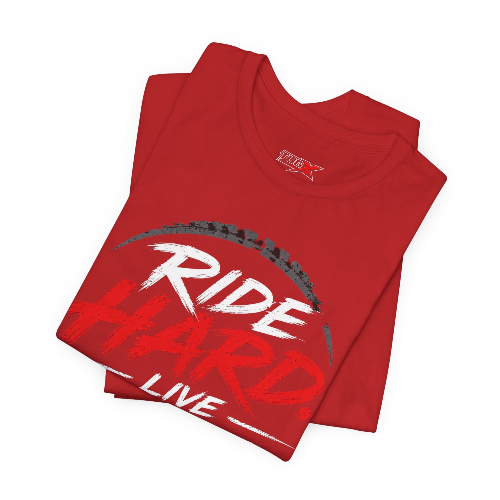 TUGx Unisex Jersey Short Sleeve Tee     „Ride Hard. Live Free.”